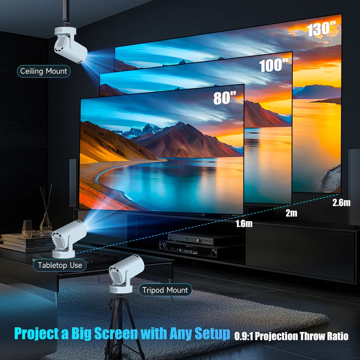 جهاز العرض الذكي Magcubic HY300 Pro+ | سينما متنقلة بدقة 4K وذكاء Android