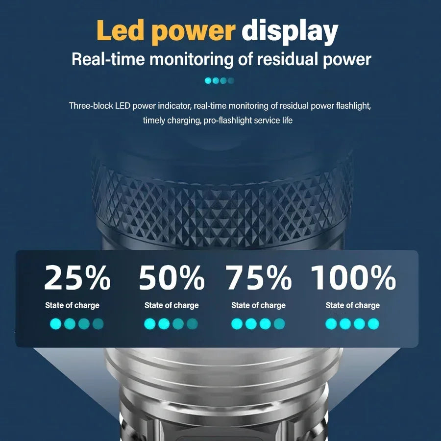 كشاف LED قوي 2000 لومن – تكتيكي ومحمول لشتى الاستخدامات