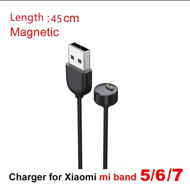 شاحن مغناطيسي ذكي لسوار شاومي Mi Band (الإصدارات 3 إلى 8)