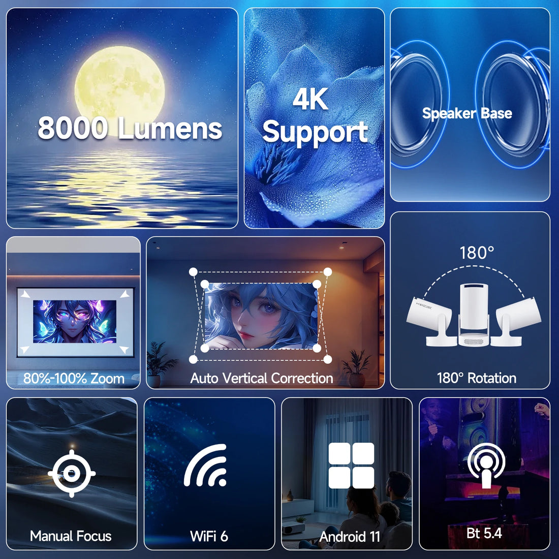 جهاز العرض الذكي Magcubic HY300 Pro+ | سينما متنقلة بدقة 4K وذكاء Android