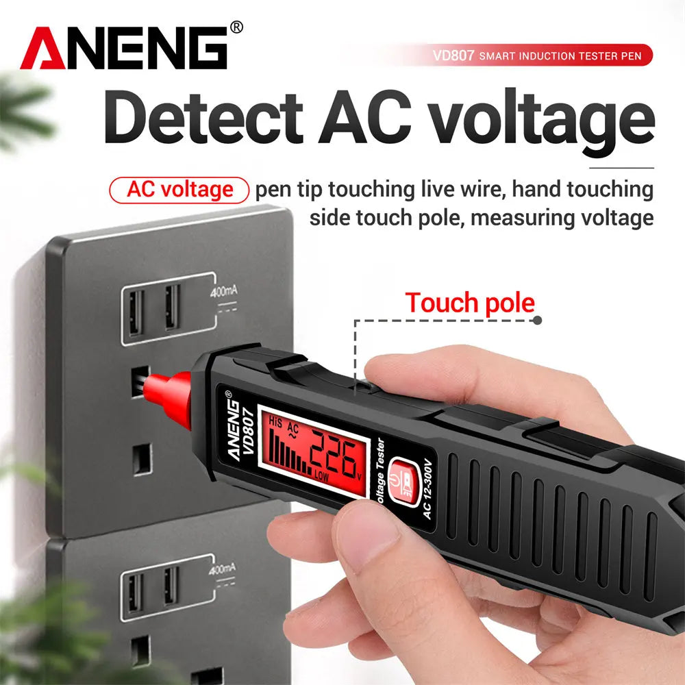 قلم اختبار كهرباء ذكي ANENG VD807 – الأمان بين يديك