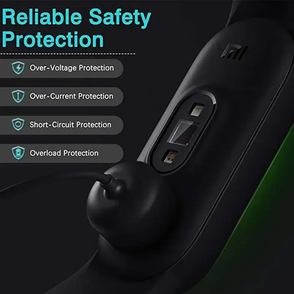 شاحن مغناطيسي ذكي لسوار شاومي Mi Band (الإصدارات 3 إلى 8)